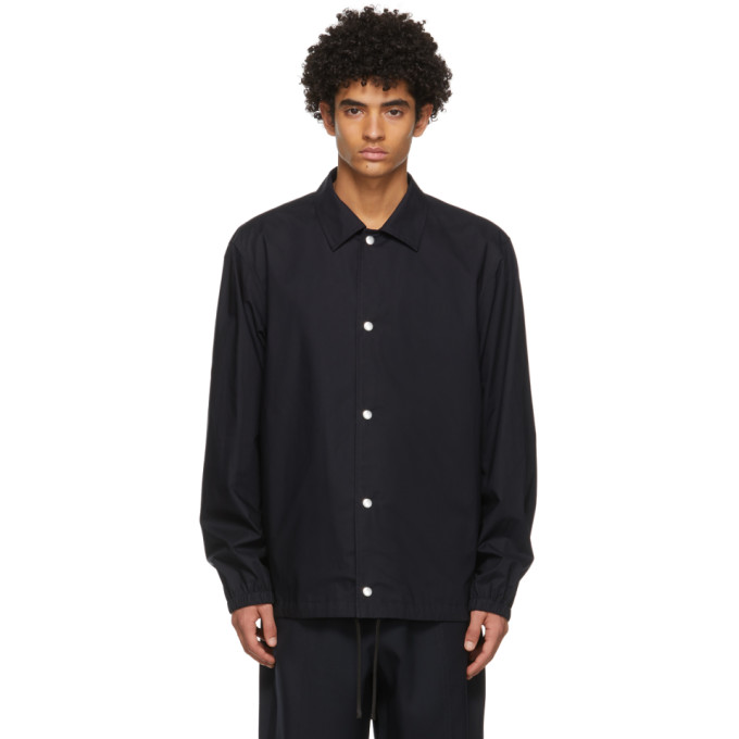 JIL SANDER Navy Poplin Outdoor Jacket