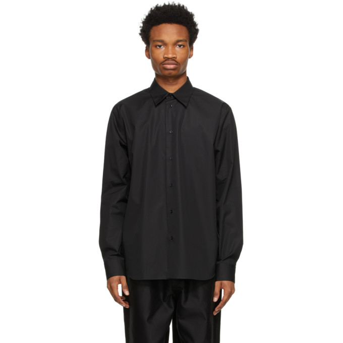 Jil Sander Black Organic Poplin Shirt