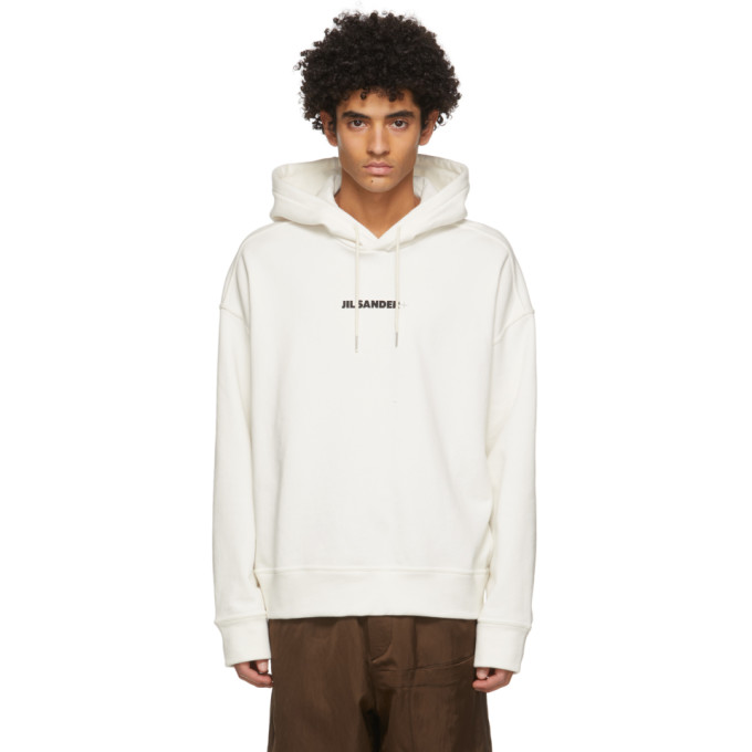 JIL SANDER Off-White Logo Hoodie