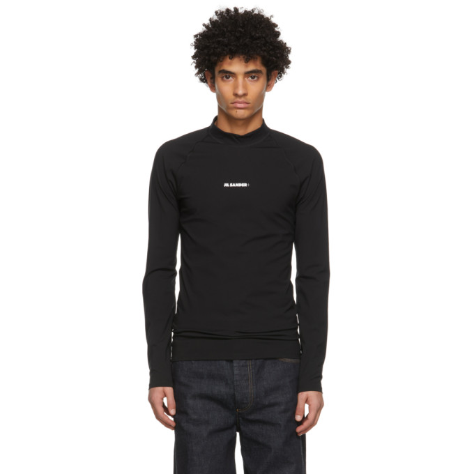 JIL SANDER Black Swimsuit Long Sleeve T-Shirt
