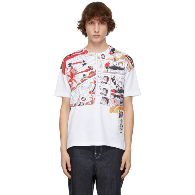 Junya Watanabe White Akira Toriyama Edition Printed T-shirt In 1 White