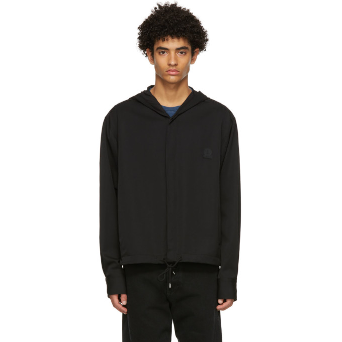 Lanvin Black Wool Hooded Shirt