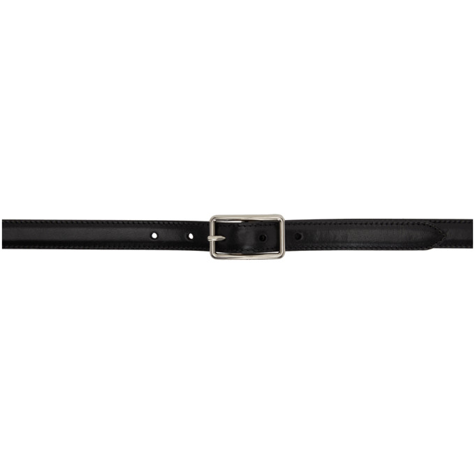 Alexander McQueen Black Thin Geometric Belt