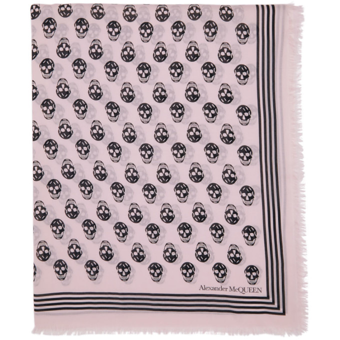 Alexander McQueen Pink and Black Biker Scarf