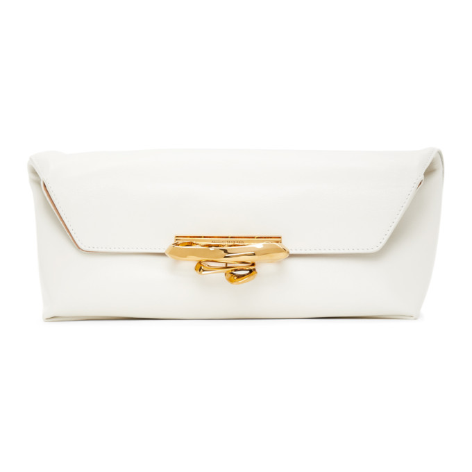 Alexander McQueen White Sculptural Clutch