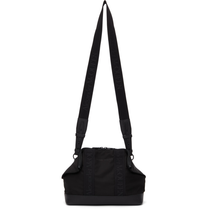 Alexander McQueen Black De Manta Satchel Bag