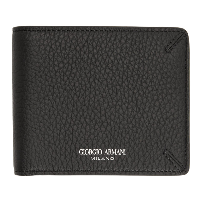 GIORGIO ARMANI BLACK LA PRIMA BIFOLD WALLET