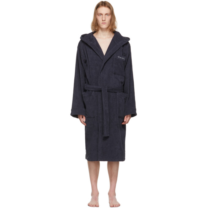 Giorgio Armani Navy Terrycloth Robe