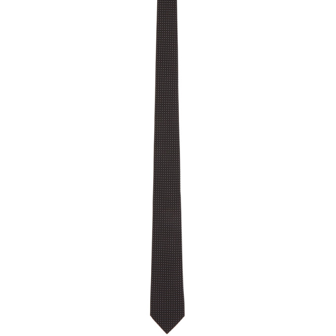 Z Zegna Black Silk Jacquard Tie