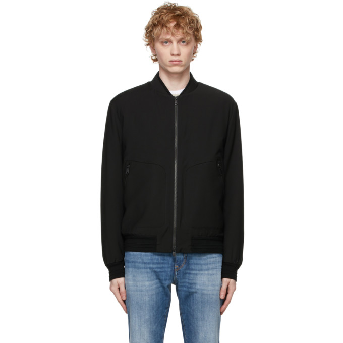 Z Zegna Black Techmerino WashandGo Bomber Jacket