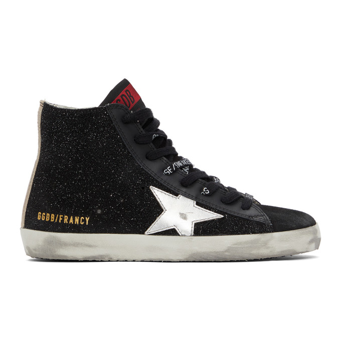 Golden Goose Black Glitter Francy Sneakers