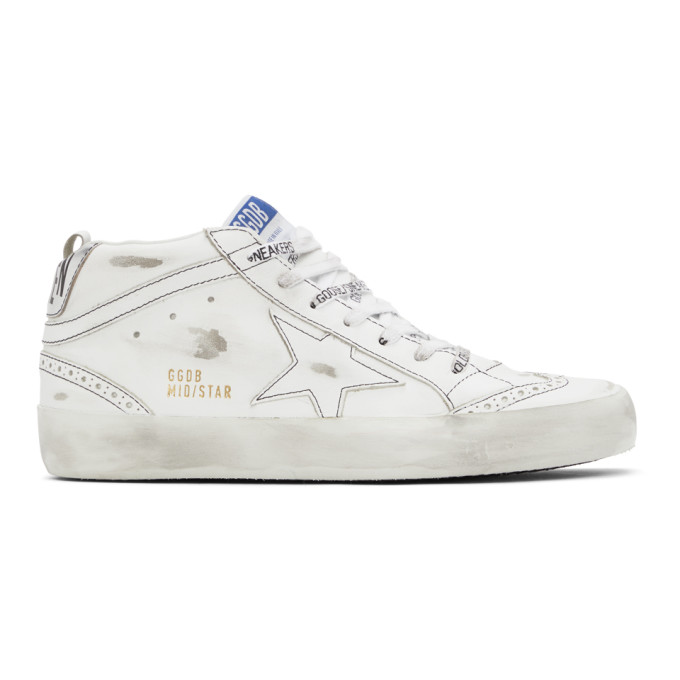 Golden Goose White Mid Star Sneakers