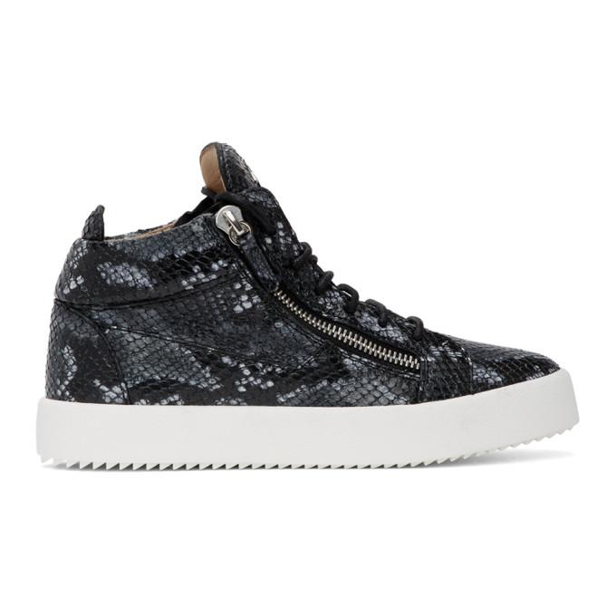 Giuseppe Zanotti Grey Python May Kriss High Top Sneakers