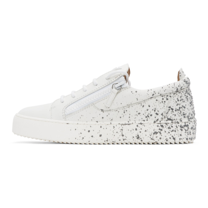 GIUSEPPE ZANOTTI WHITE FRANKIE SPRAY SNEAKERS