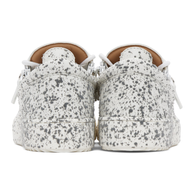 GIUSEPPE ZANOTTI WHITE FRANKIE SPRAY SNEAKERS