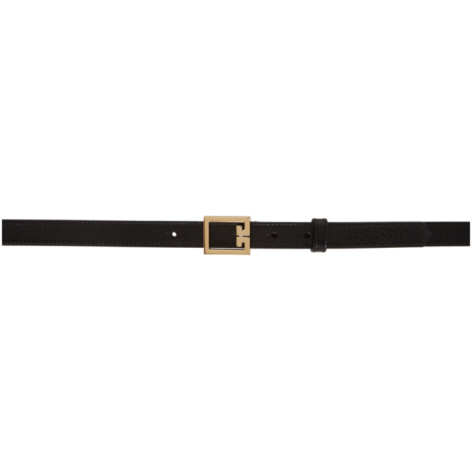 Givenchy Black Thin Double G Belt
