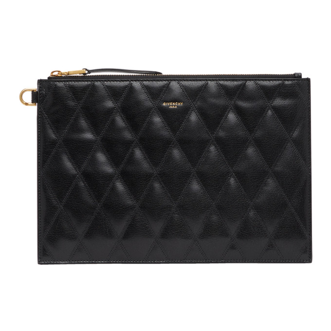 Givenchy Black Quilted Medium GV3 Pouch