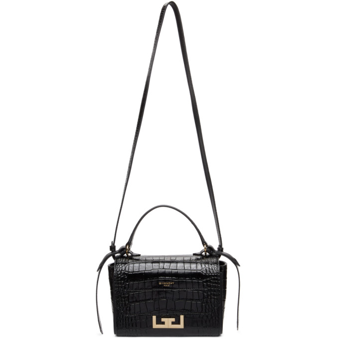 Givenchy Black Croc Mini Eden Bag