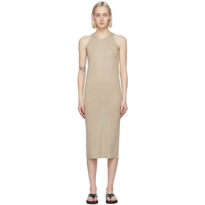 Frenckenberger Beige Cashmere Medium Tank Dress