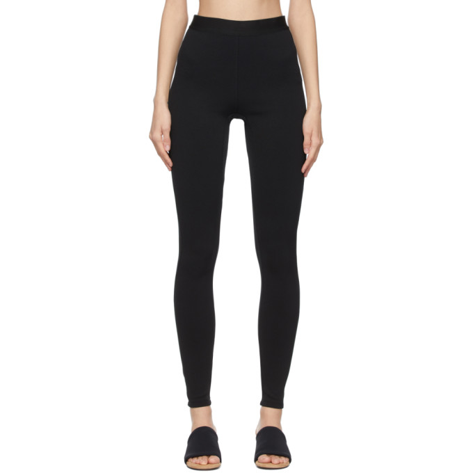 3.1 Phillip Lim Black Jersey Zip Leggings