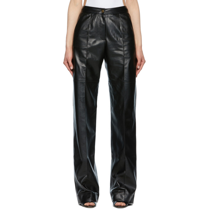 Matériel Tbilisi Black Faux-leather Slouch Pants