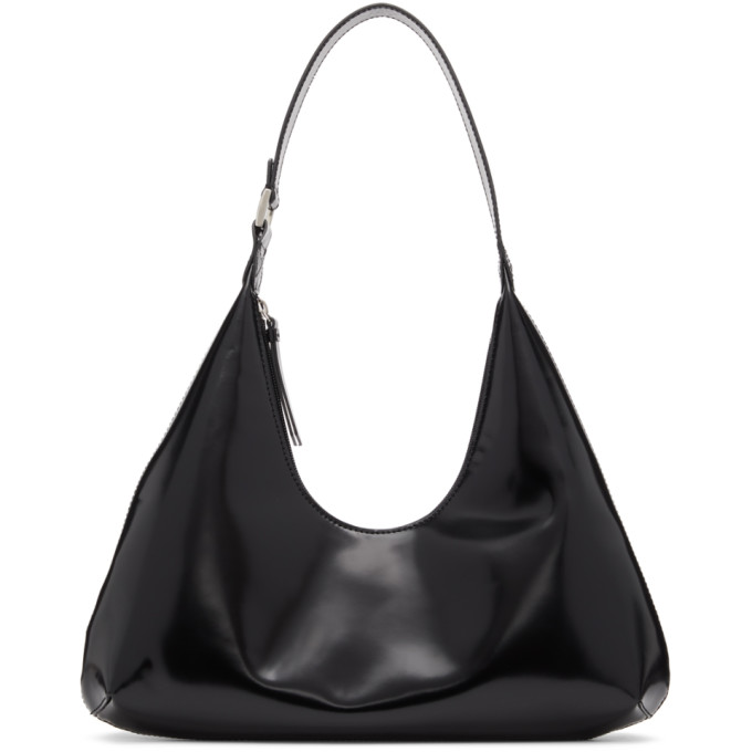 BY FAR Black Patent Amber Bag