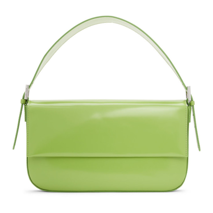 BY FAR Green Patent Manu Shoulder Bag