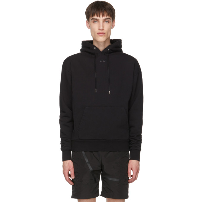 HELIOT EMIL BLACK LOGO HOODIE