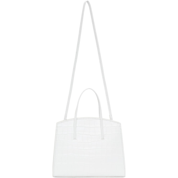 Little Liffner White Croc Mini Minimal Bag