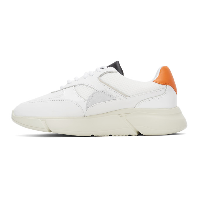 AXEL ARIGATO WHITE & ORANGE GENESIS TRIPLE SNEAKERS