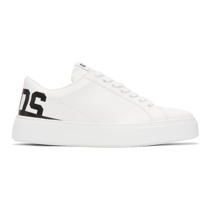 GCDS WHITE & BLACK BUCKET SNEAKERS