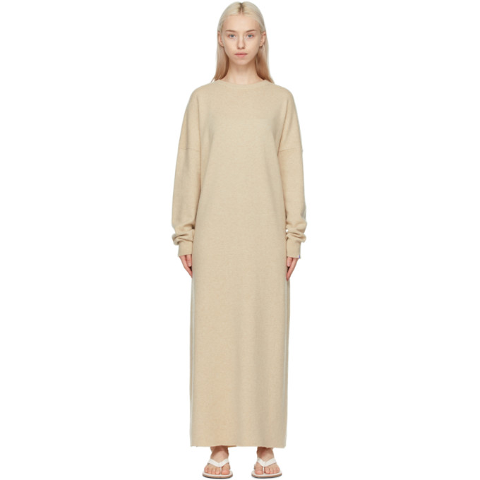 extreme cashmere Beige Cashmere N°106 Weird Midi Dress