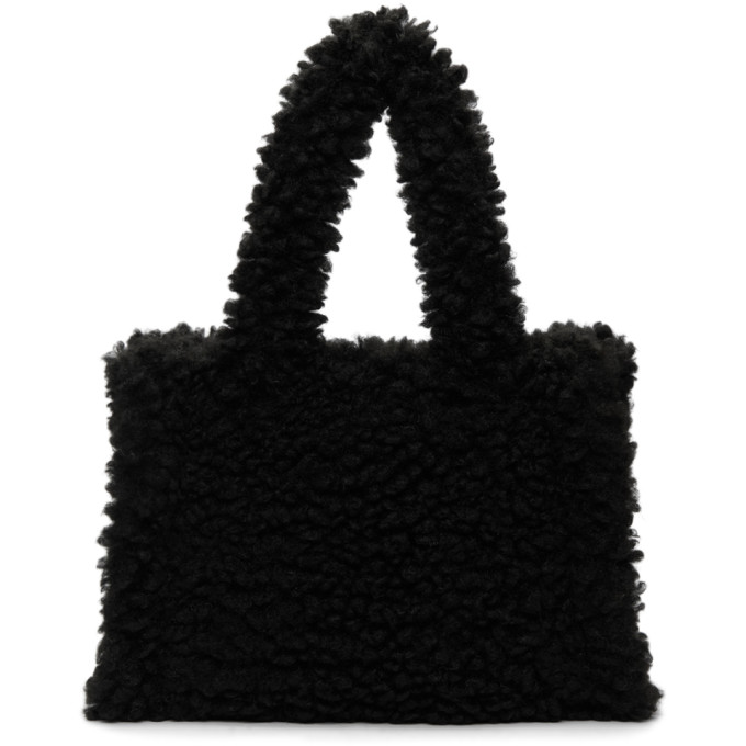 Stand Studio Black Sherpa Liz Tote