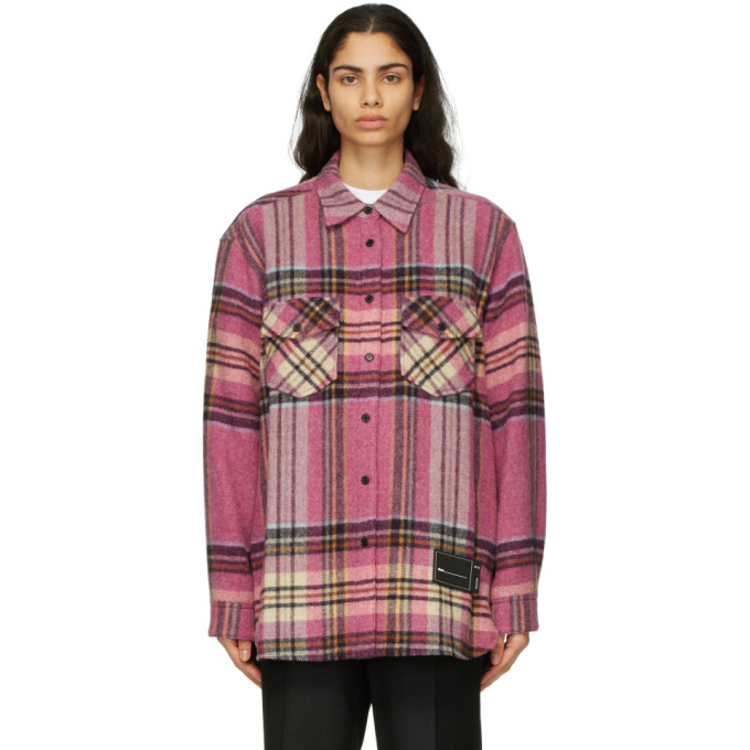 We11done We11done Pink Wool Check Shirt