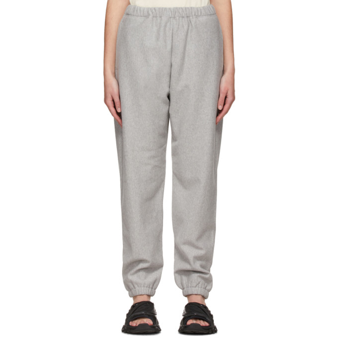 We11done Grey Embroidered Logo Patch Jogger Lounge Pants