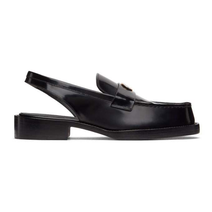 We11done Black Slingback Loafers