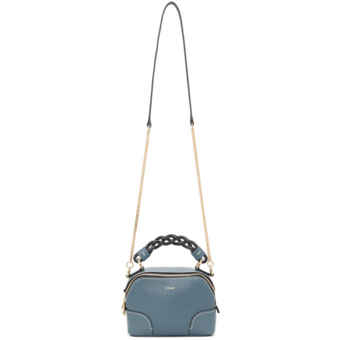 Chloe Blue Mini Daria Chain Bag
