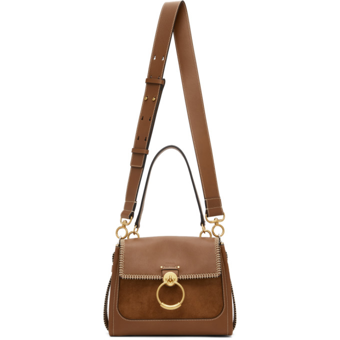 Chloe Tan Small Whipstitch Tess Day Bag