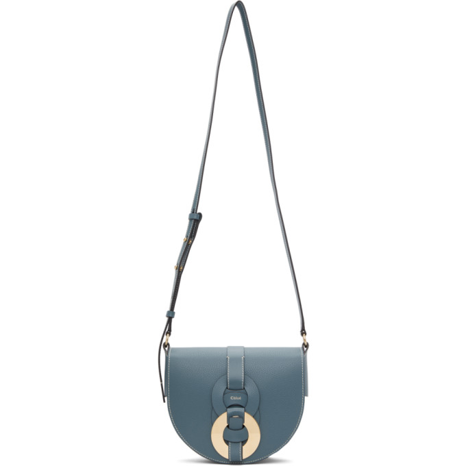 Chloé Blue Small Darryl Saddle Bag In Mirage Blue ModeSens
