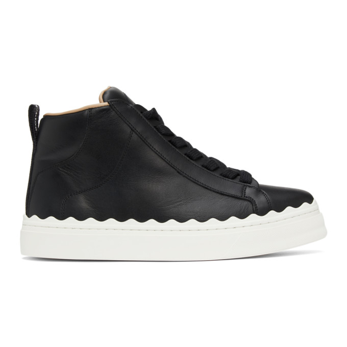 Chloe Black Lauren High-Top Sneakers