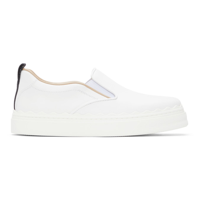 CHLOÉ WHITE LAUREN SLIP-ON trainers