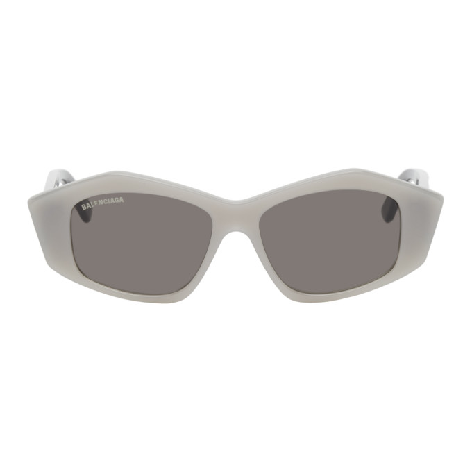 Balenciaga Grey Cut Square Sunglasses
