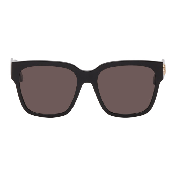 Balenciaga Black Square Sunglasses In 001 Black