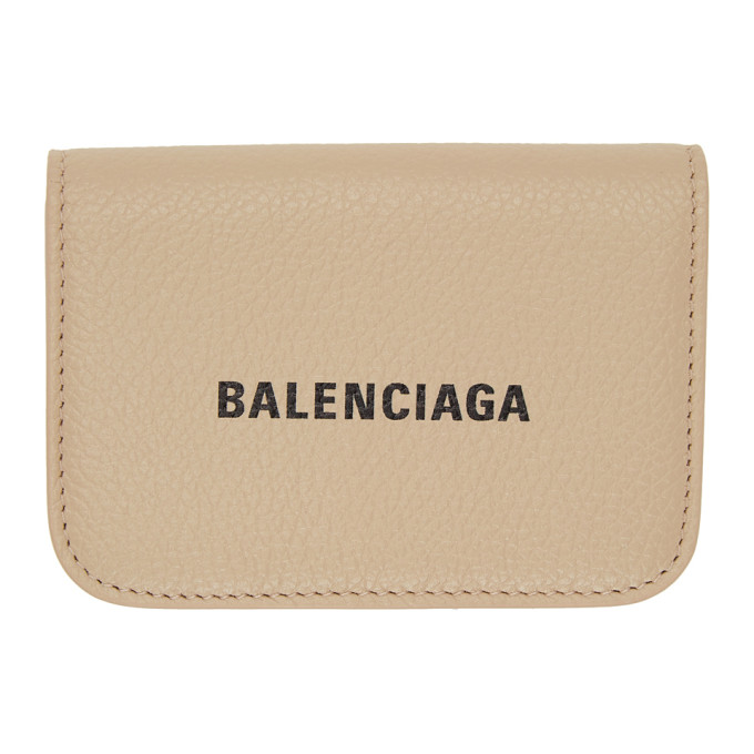 Balenciaga Beige Mini Flap Cash Card Holder