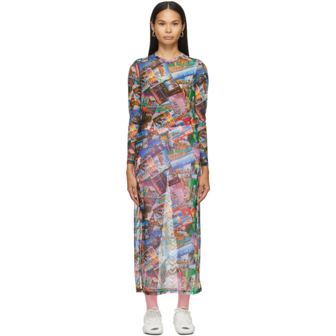 Balenciaga Multicolor Postcard Dress