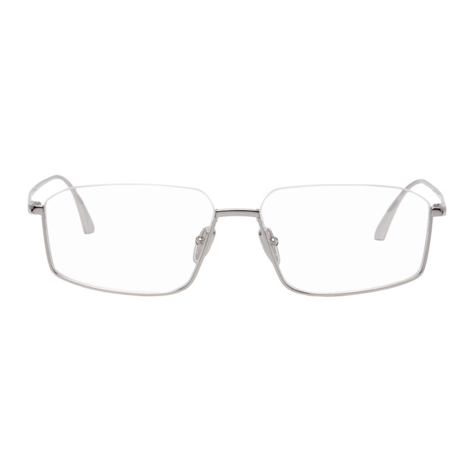 Balenciaga Silver Shiny Bb0143o Glasses In 002 Silver