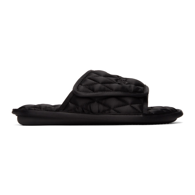 BALENCIAGA BLACK QUILTED HOME SANDALS