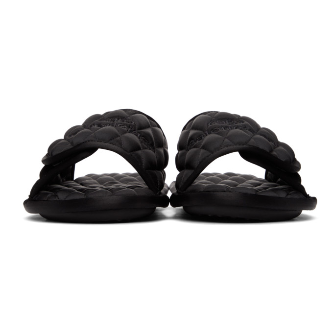 BALENCIAGA BLACK QUILTED HOME SANDALS