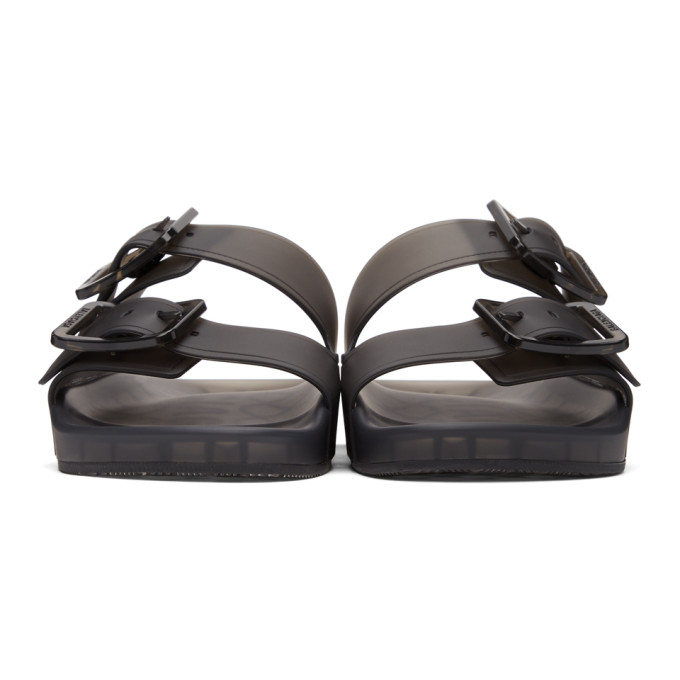 BALENCIAGA GREY MALLORCA JELLY SANDALS