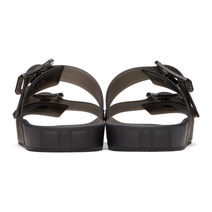 BALENCIAGA GREY MALLORCA JELLY SANDALS